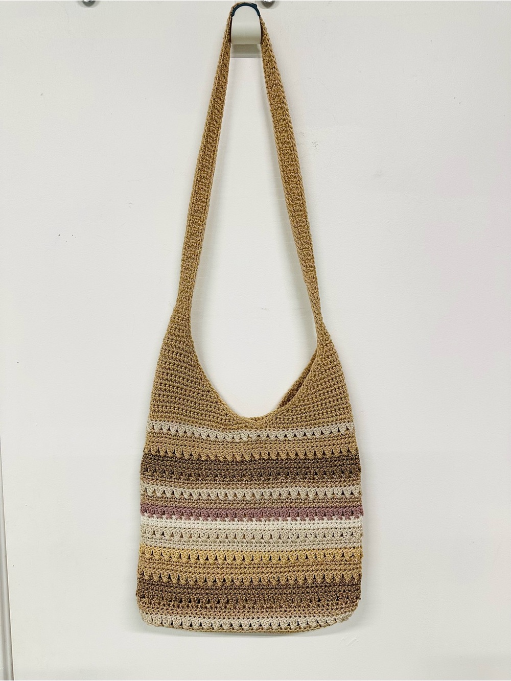 The Sak neutral crochet crossbody boho